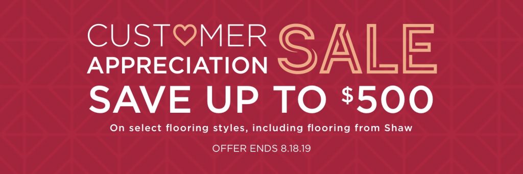 Customer appreciation sale banner | Carpet Your World